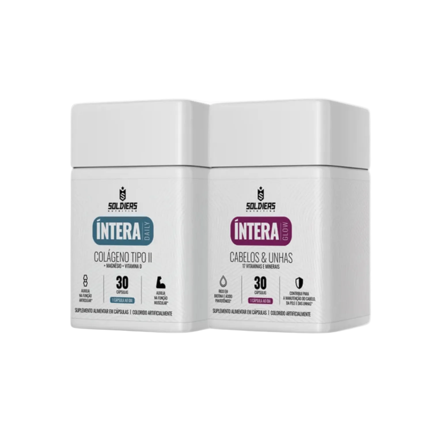 Kit: Colágeno Intera + Cabelos e Unhas Intera - Soldiers Nutrition