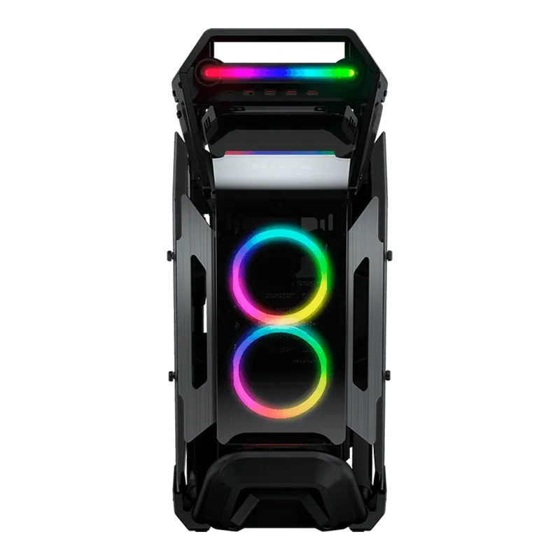 Gabinete Gamer Cougar Cratus, RGB, Mid-Tower, Lateral de Vidro, Com 3 Fans, Preto, 385LMS0.0001