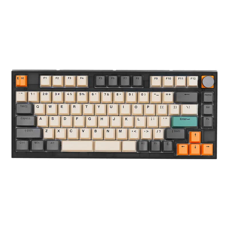 Teclado Gamer Mecânico Skyloong GK75 Ti Grey, Switch Ktt Silver, 3 Modos, Bluetooth, Type-C, RGB, Hot Swap, 4000mah