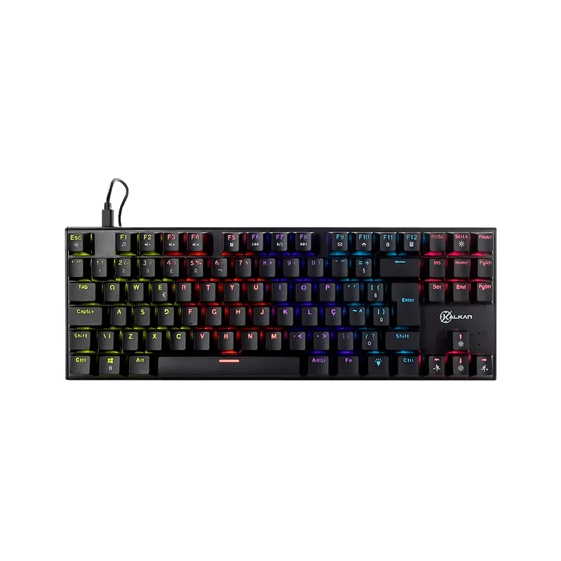 Teclado Mecânico Gamer Kalkan Loki TKL, Iluminação, Rainbow, Preto, ABNT2, Switch Brown, KLK00014