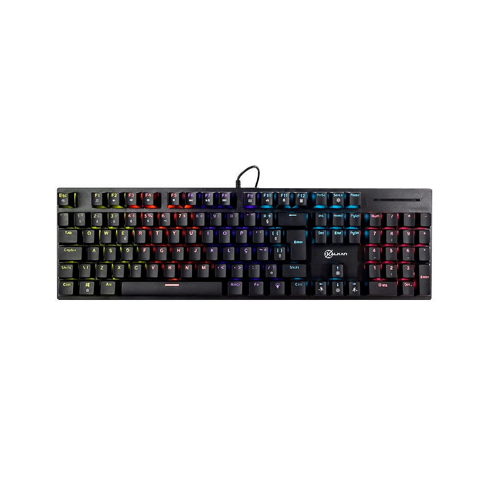Teclado Mecânico Gamer Kalkan Loki, Iluminação, Rainbow, Preto, ABNT2, Switch Brown, KLK00013