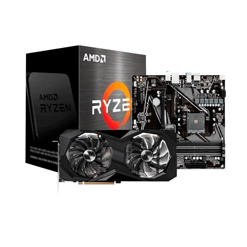 Kit Upgrade Ryzen 5 5500, Placa Mãe A520M, Placa de Video RX 6600 8GB, Neologic - NLI90458