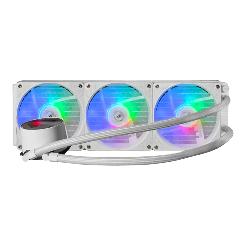 Water Cooler Gamer K-mex Waco Infinite 360mm, Branco, RGB, LGA Intel e Amd, WACTF133ATDXB0X