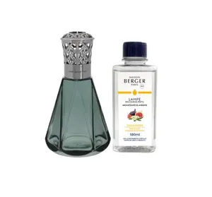 Kit Perfume Ambiente Lampe Berger Pyramide Vert Antique - Vaso + Refil