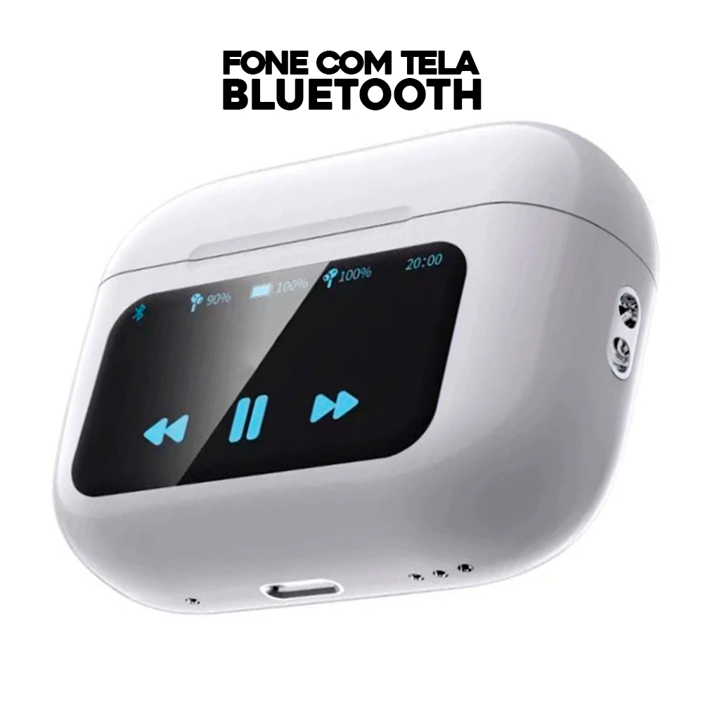 A9 Pro Smart Touch Tela Bluetooth Fone De Ouvido ANC Branco