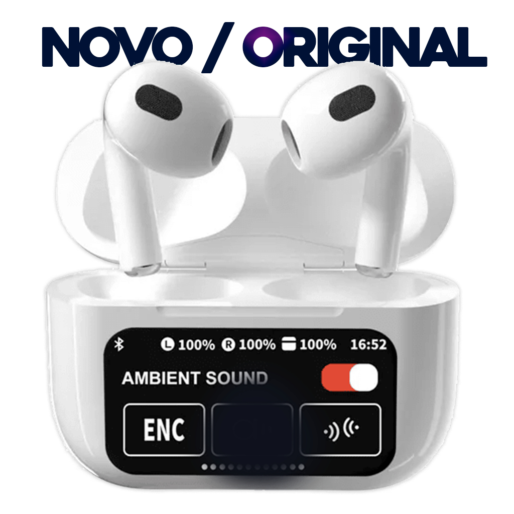 Mini Fone De Ouvido A9 Pro Touch Screen ANC Fones S/ Fio Bluetooth Display Led Tws