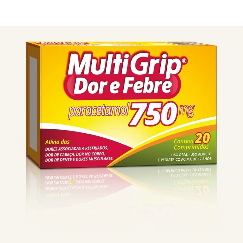 Multigrip Dor E Febre 750mg 20 Comprimidos