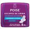 Absorvente Noturno Poise Escapes De Urina Moderado A Intenso Com Abas - 8 Unidades