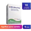 Agulha Para Caneta Bd Ultra-Fine 4mm Com 10 Unidades
