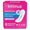 Absorvente Intimus Gel Cobertura Suave Sem Abas - 8 Unidades