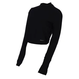 Blusa Cropped Manga Longa Harmony - PRETO G