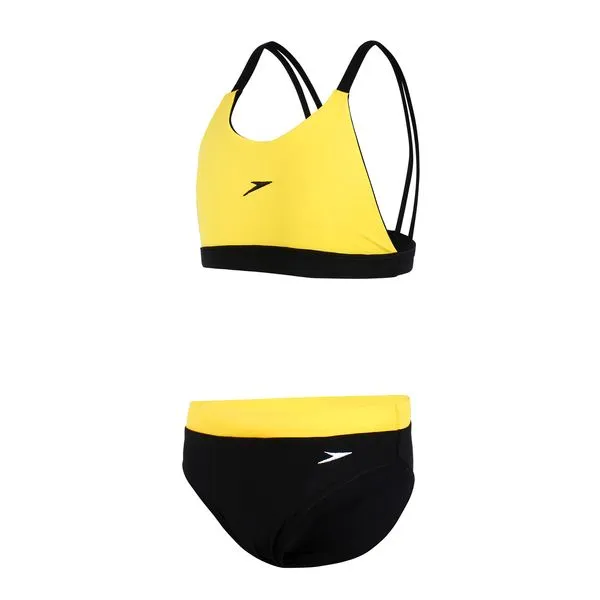 Biquíni Juvenil Bicolor Assimétrico - AMARELO PRETO 14