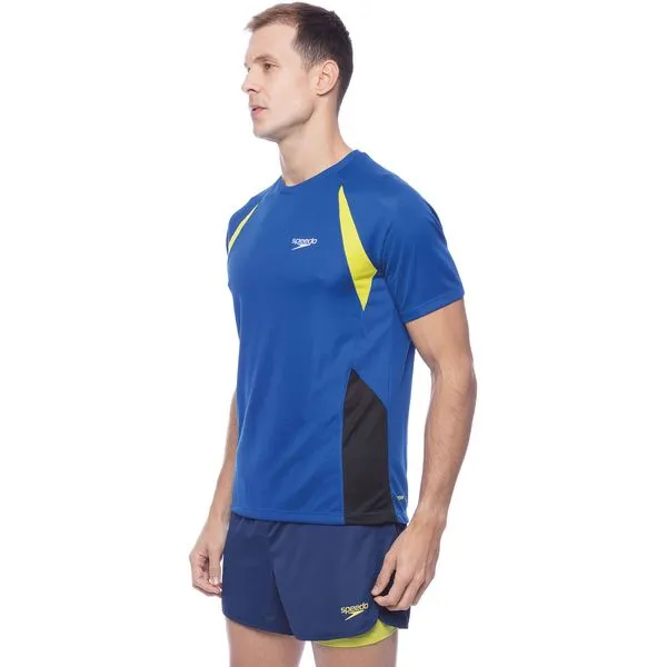 Camiseta Masculina Speedo Run Faster - AZUL ROYAL PRETO G