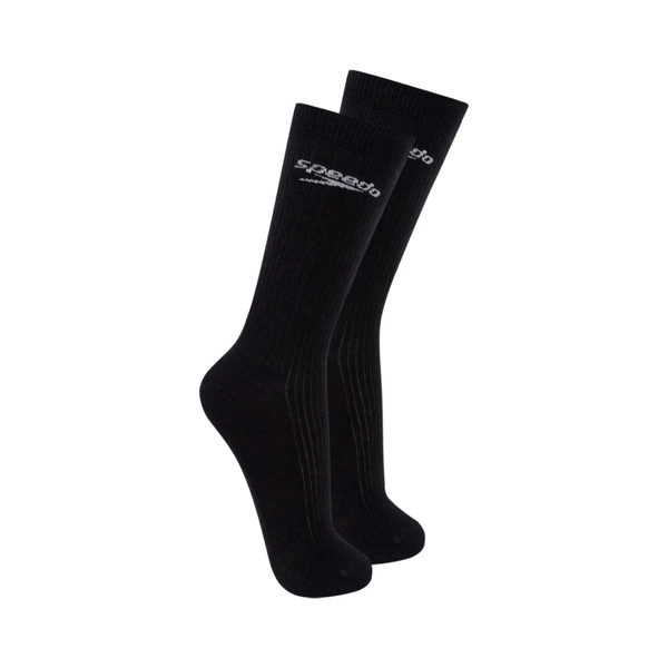 Meia Speedo Cano Longo AU Canelada Lisa Masculina - PRETO 39-44