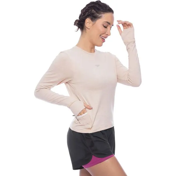 Camiseta Feminina Manga Longa Run - BAUNILHA PP
