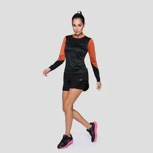 Camiseta Feminina Manga Longa Momento - PRETO AMBAR G