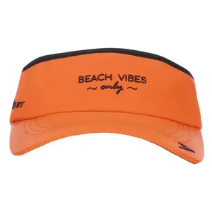Viseira Beach Vibes Only - LARANJA NEON PRETO ÚNICO