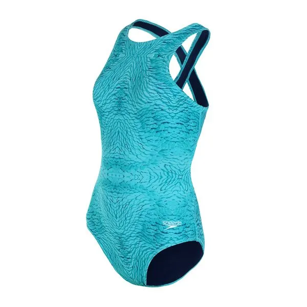 Maiô Engana Mamãe Estampa de Escama - AQUA MARINE G