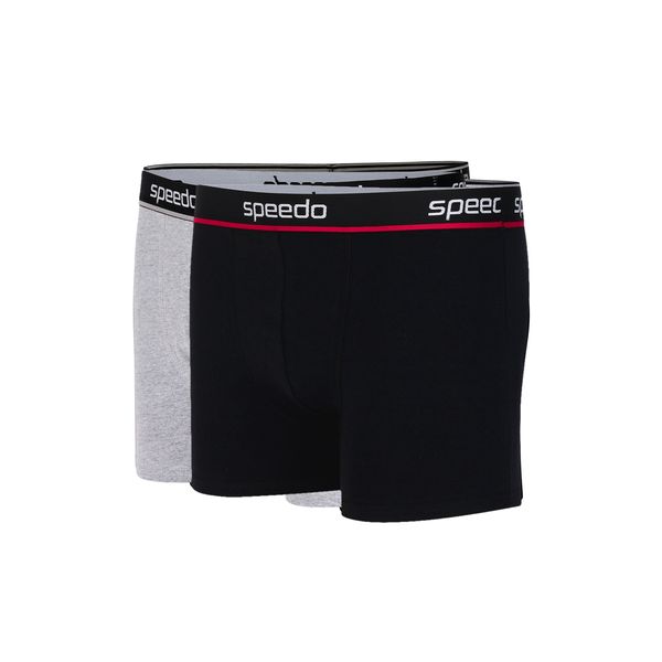 Kit Cuecas Boxer 2 Unidades Preto Mescla Cinza | Speedo GG