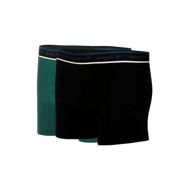 Kit Cuecas Boxer Viscose Premium com 2 Unidades - PRETO TURQUESA P