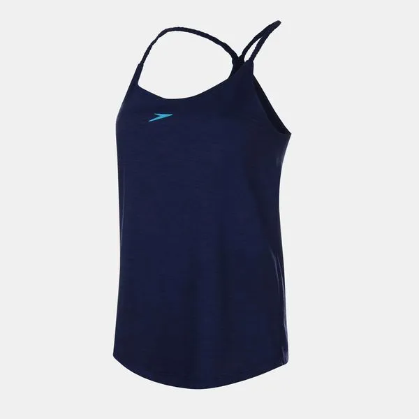 Regata Alça Trançada - MESCLA AZUL GG2