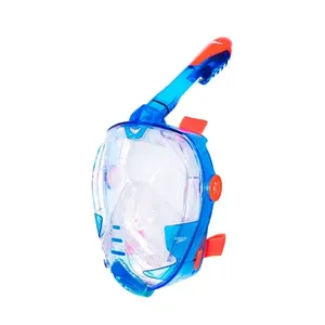 Máscara e Snorkel Full Face Pro - AZUL TRANSLUCIDO P/M
