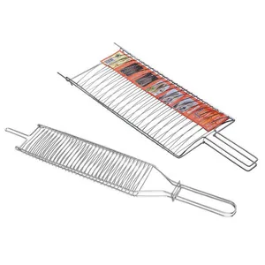 Conjunto de Grelhas para Peixe e Coraçãozinho Utimil em Aço Cromado 2 Peças Cromado