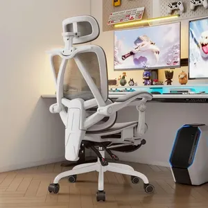 Cadeira De Escritório Ergonômica Premium Python Fly Cor Cinza Material do estofamento Malha elástica