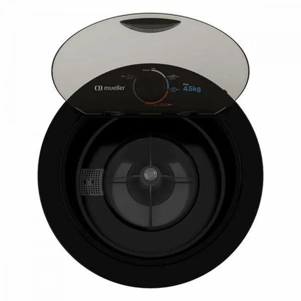 Tanquinho Mueller Plus 4.5Kg SemiautomáticoTimer Preto / 110V