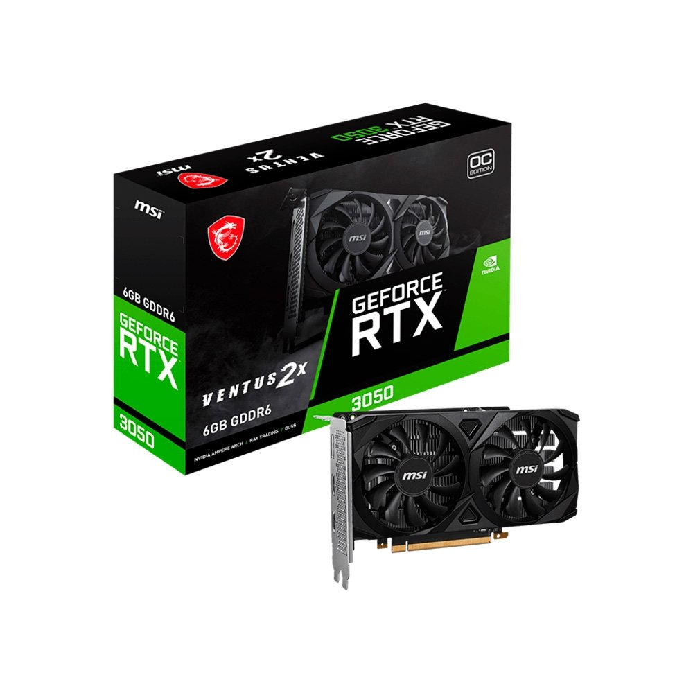 Placa de Video MSI GeForce RTX 3050 Ventus OC 2X