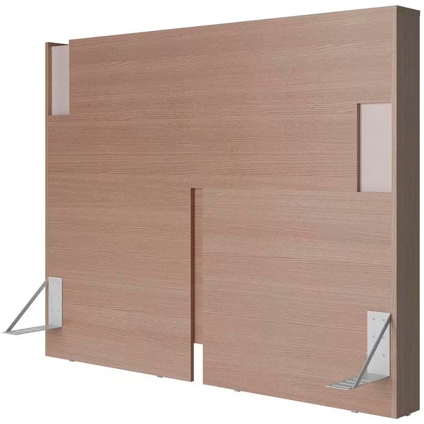 Cabeceira para Cama Box Casal e Queen Bartira Diplomata com Revestimento em Finish Foil Avelã/Cappuccino