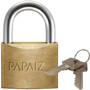Cadeado De Latão Com 2 Chaves Cr30 - 0100300cx - Papaiz Cadeado Latao C-2chaves Cr-30mm Papaiz