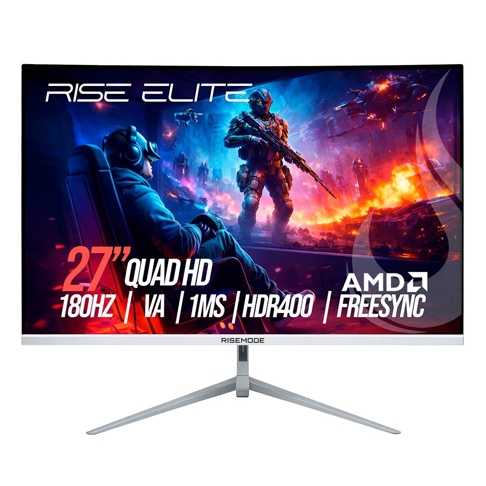 Monitor Gamer Curvo Rise Mode Elite 27 QHD 180Hz