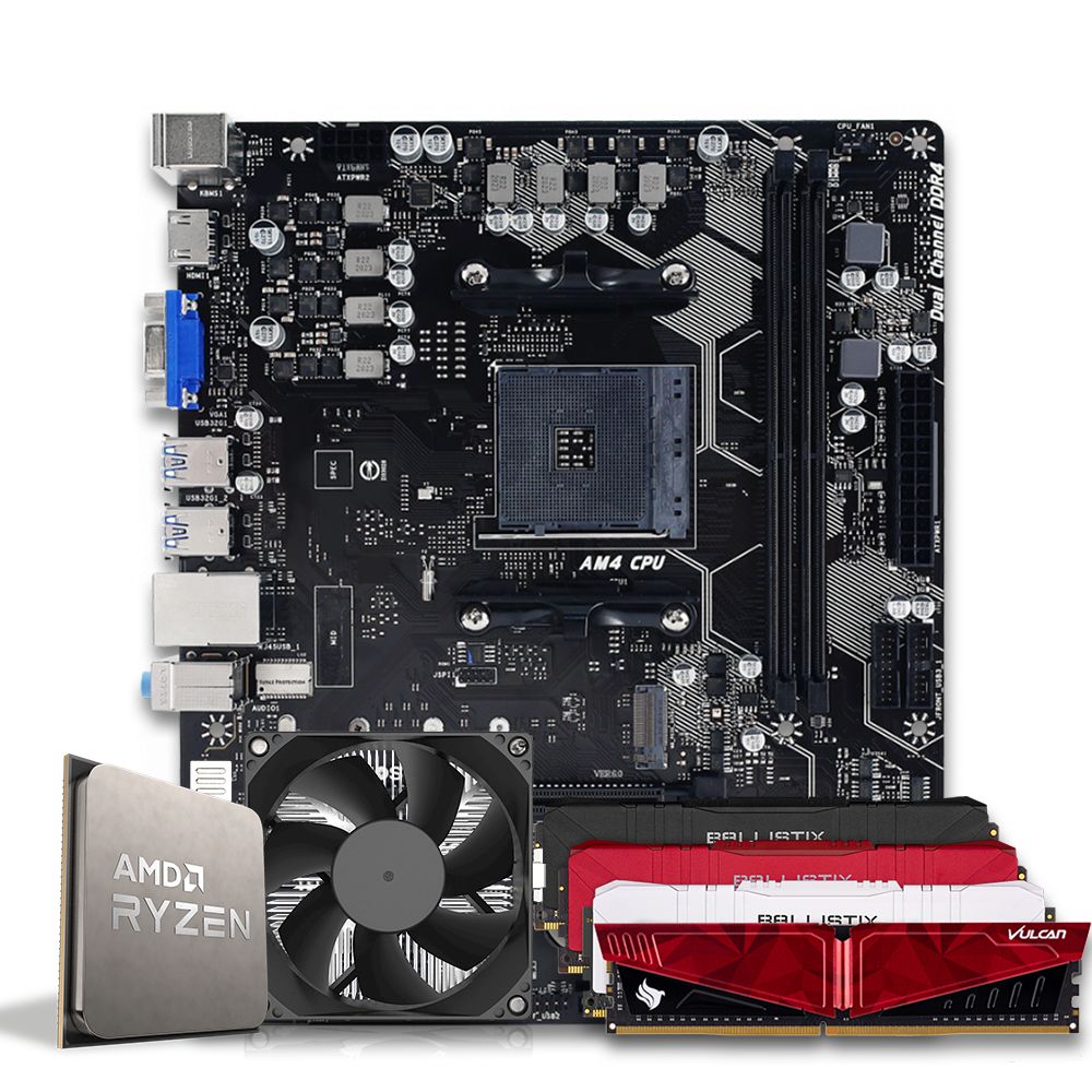 Pichau Kit Upgrade Ryzen 5 4600G B450M 16GB DDR4