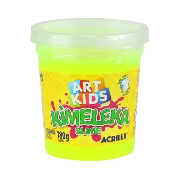 Kimeleka Slime Acrilex 180g Amarelo limão