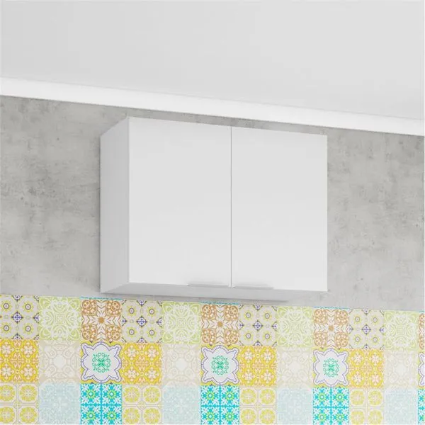 Armário Aéreo Rubi com 2 Portas Bartira Branco