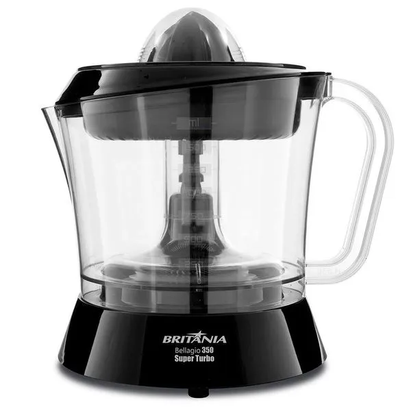 Espremedor De Frutas Britânia Bellagio 350 Turbo Preto 110V