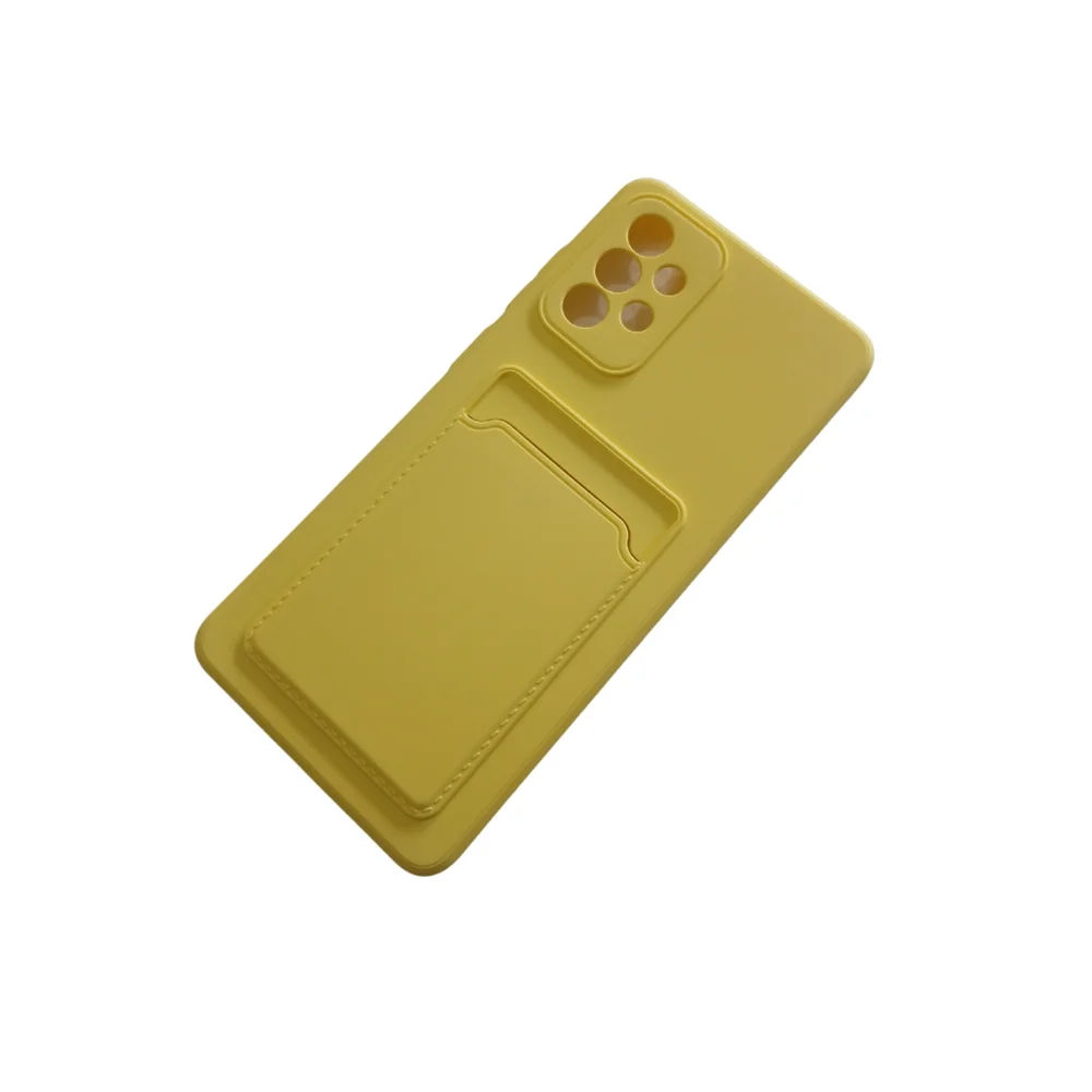 Capa Galaxy A72 Porta Cartoes Amarelo