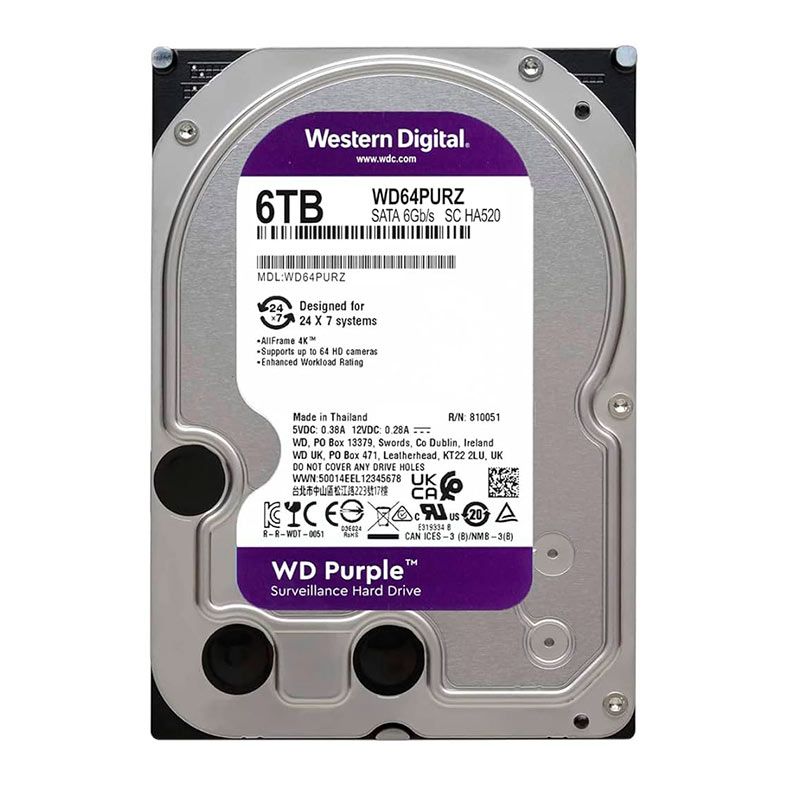 HD Western Digital WD Purple 6TB 3.5 5400RPM