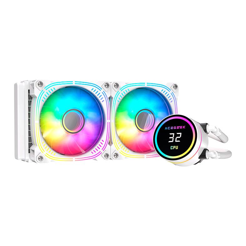 Water Cooler Acegeek Temp C240 240mm ARGB Branco