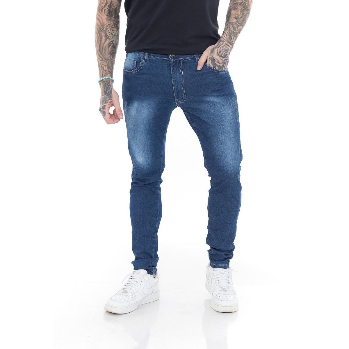 Calça Super Skinny Premium Blue Dark Masculino