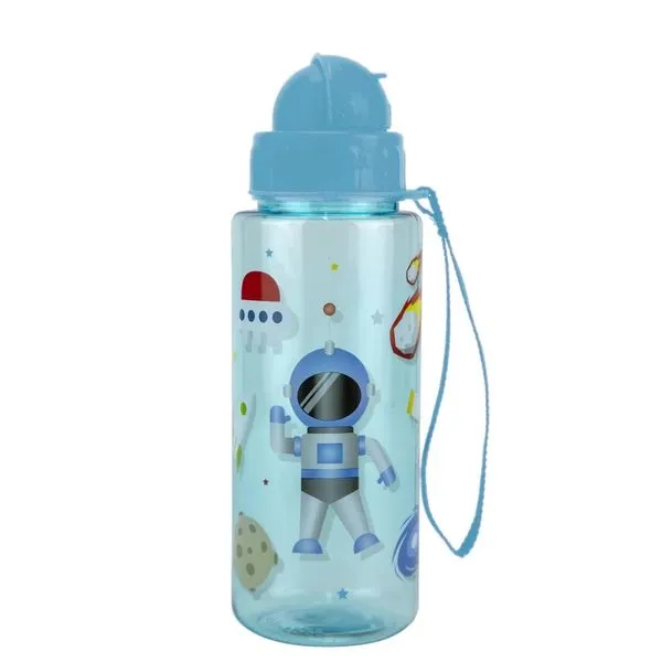 Garrafa Pbb Plástica com Canudo 500ml Modelo 8