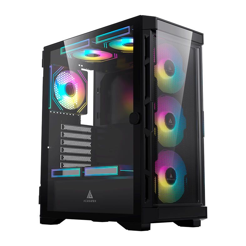 Gabinete Acegeek ERA E451 Mid-Tower Vidro Preto