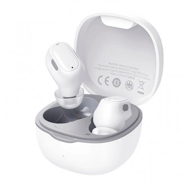 Fone de Ouvido Baseus Bowie WM01 Intra-auricular Bluetooth Branco