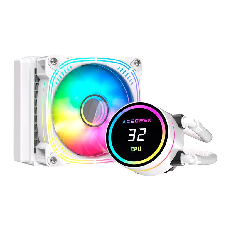 Water Cooler Acegeek Temp C120 ARGB 120mm Branco