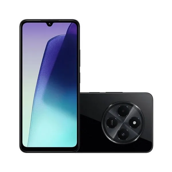 Smartphone Xiaomi Redmi 14C BR 4G Preto 256GB, 4+4GB RAM Virtual, Tela de 6,8, MediaTek Helio G81 Ultra e Câmera Traseira Dupla de 50MP