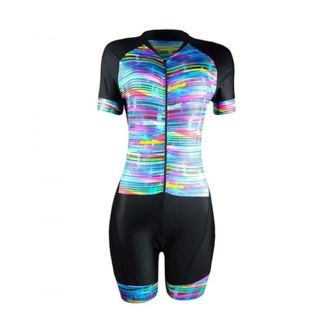 Macaquinho de Ciclismo Be Fast Colors Forro em Gel