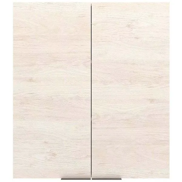 Armário Aéreo Bartira Cristal MDP 15mm com 2 Portas e 2 Prateleiras - 80cm de largura Freixo