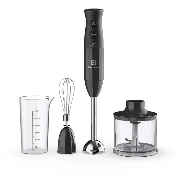 Mixer 3 em 1 Electrolux Cinza 600W com Haste em Inox e Tecnologia TruFlow (EIB20) 127V