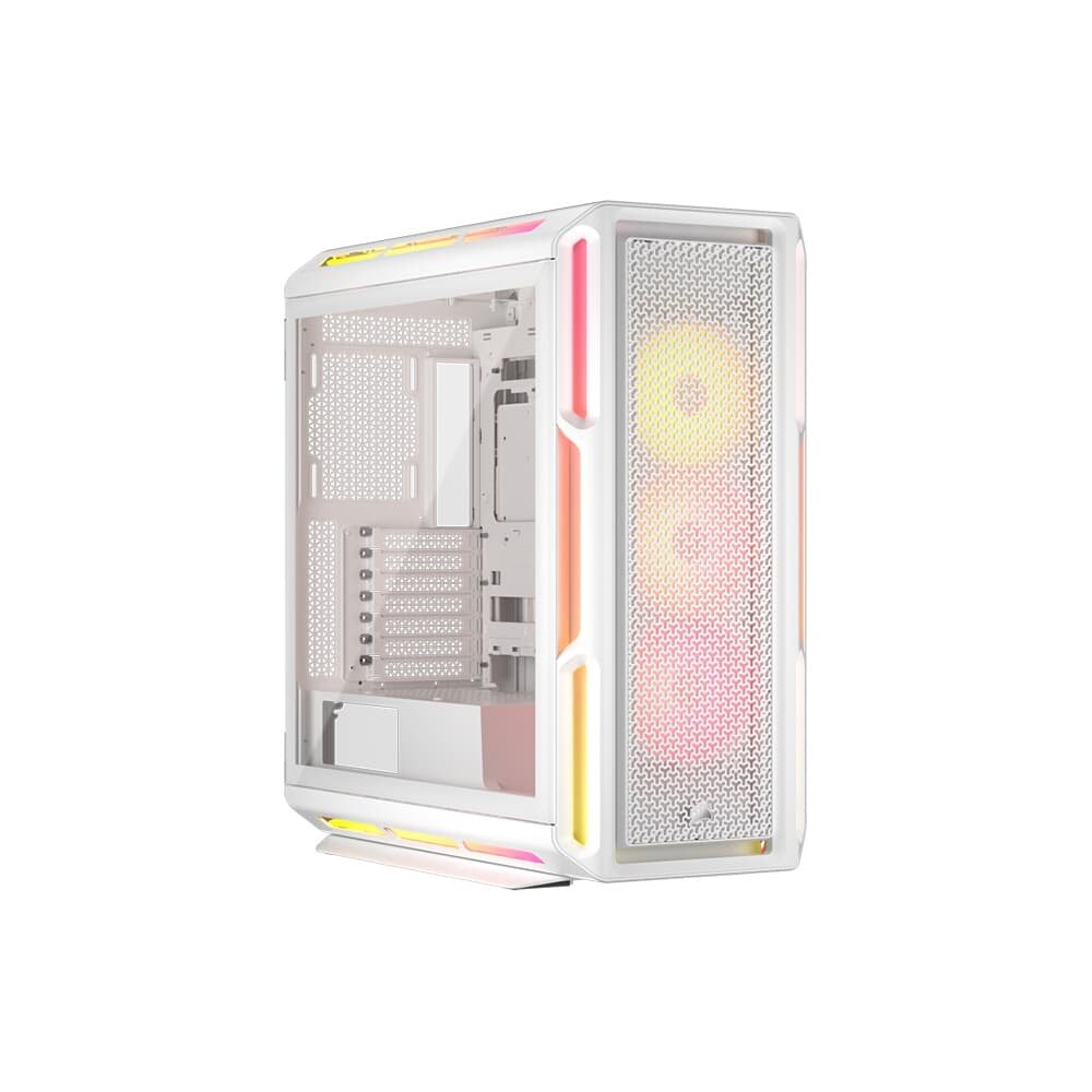 Gabinete Gamer Corsair iCUE Link 5000T LX RGB Mid-Tower E-ATX, Vidro Temperado, Branco